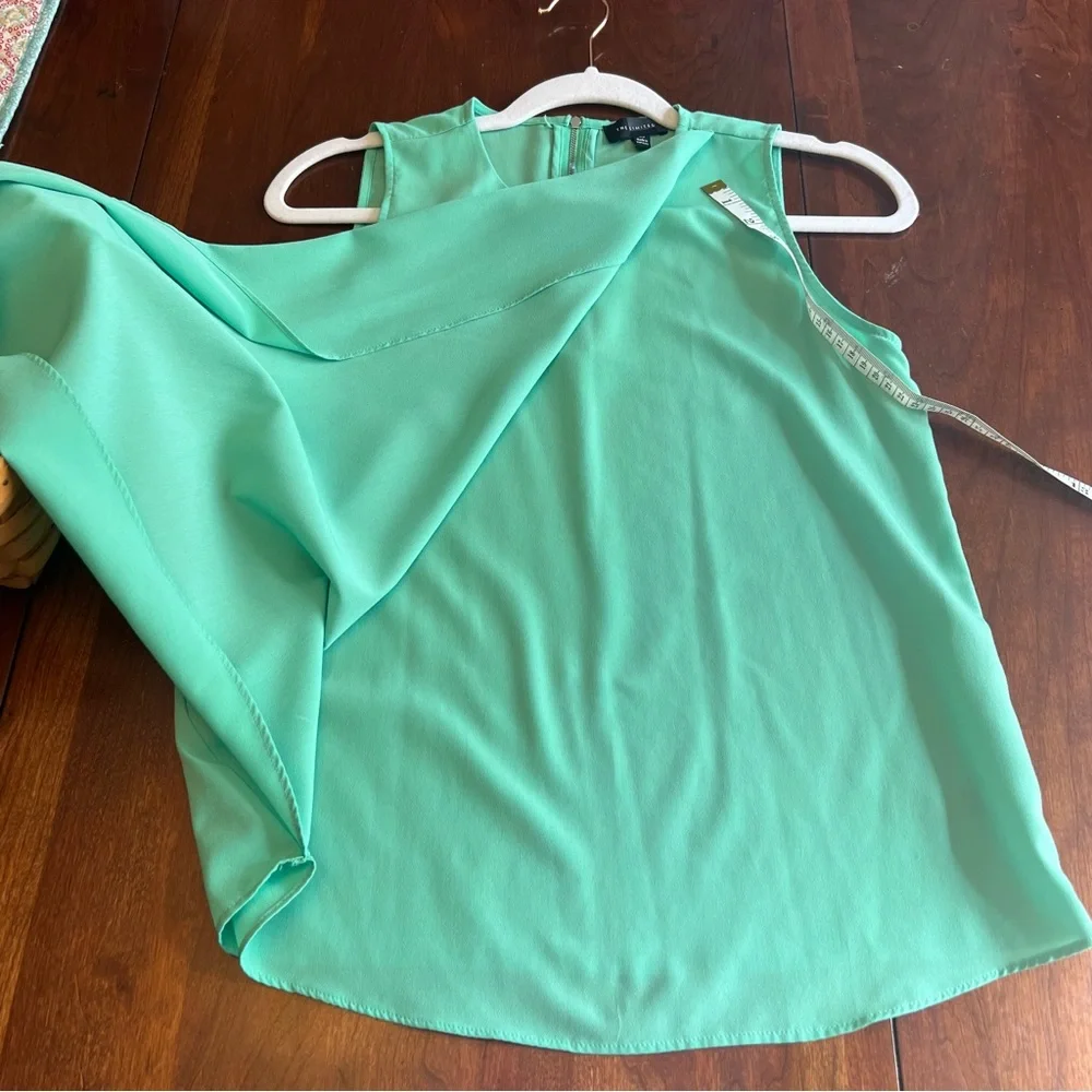 The Limited Green Draped Sleeveless Blouse, Size XS - Picture 9 of 13